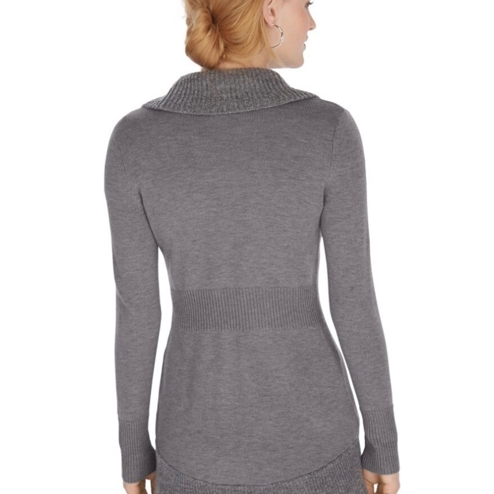 WHBM Rib Ruffle Cardigan Large - Picture 2 of 8